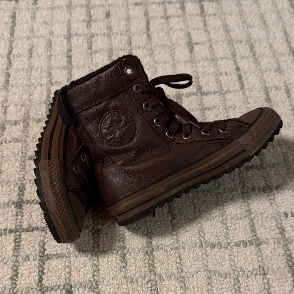 Converse Kids Dark Brown Leather Boots